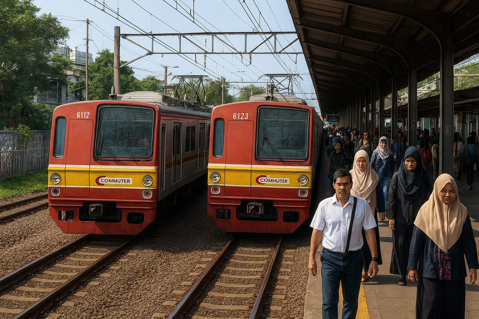 Ilustrasi KAI Commuter dan barang penumpang